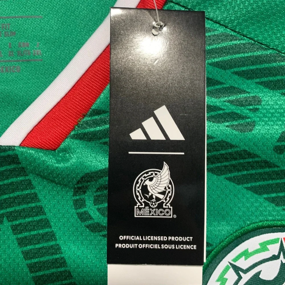 Adidas Mexico Soccer Jersey Mens XL Green New Aztec Graphic Slim Fit Shirt